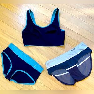 Aerie bralette + undies set blue